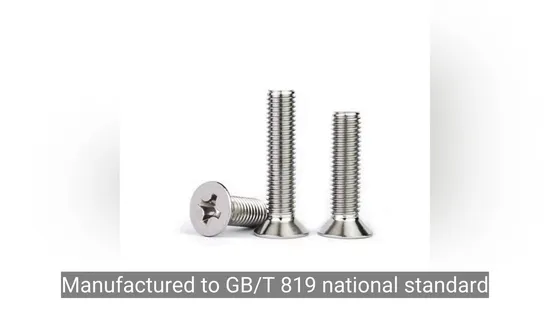 Made-in-China Fasteners Price GB/T 819 304 Stainless Steel Cross Recessed Countersunk Head Machine Fasteners Screw From China